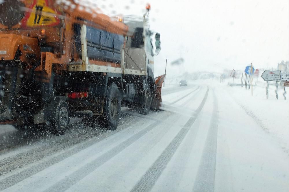 Temporal de nieve en Pajares