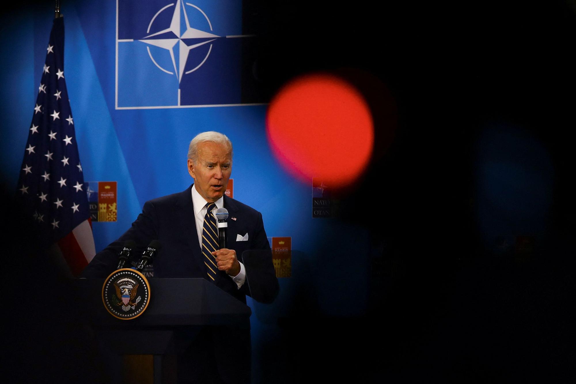 Joe Biden habla en la OTAN en Madrid