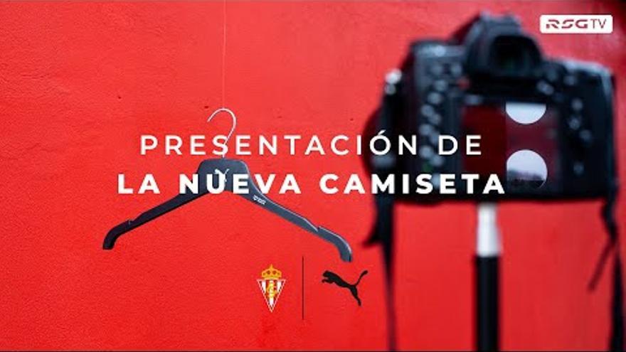 Presentación de la nueva camiseta del Sporting de Gijón