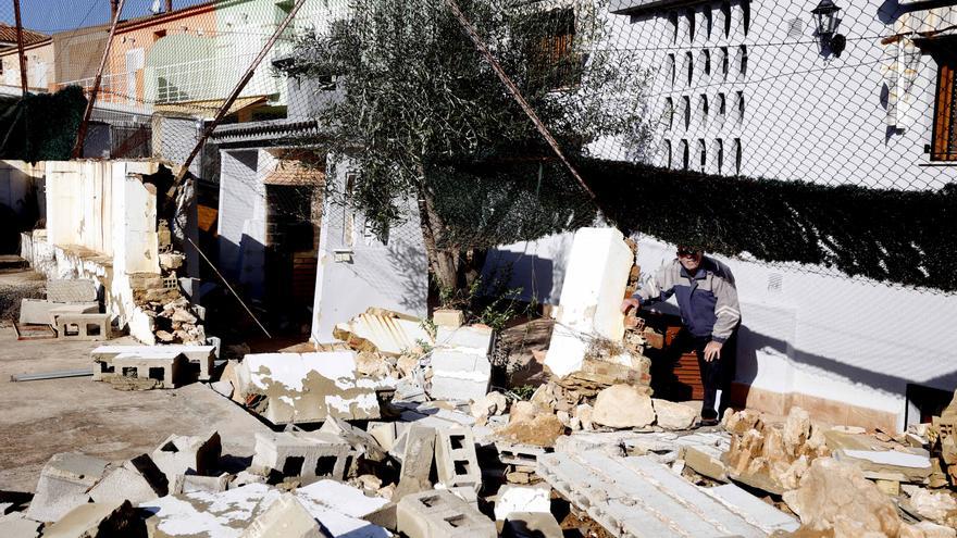 Las lluvias causan graves destrozos en dos viviendas de El Vedat