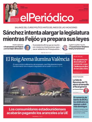La portada de EL PERIÓDICO del 29 de julio de 2025
