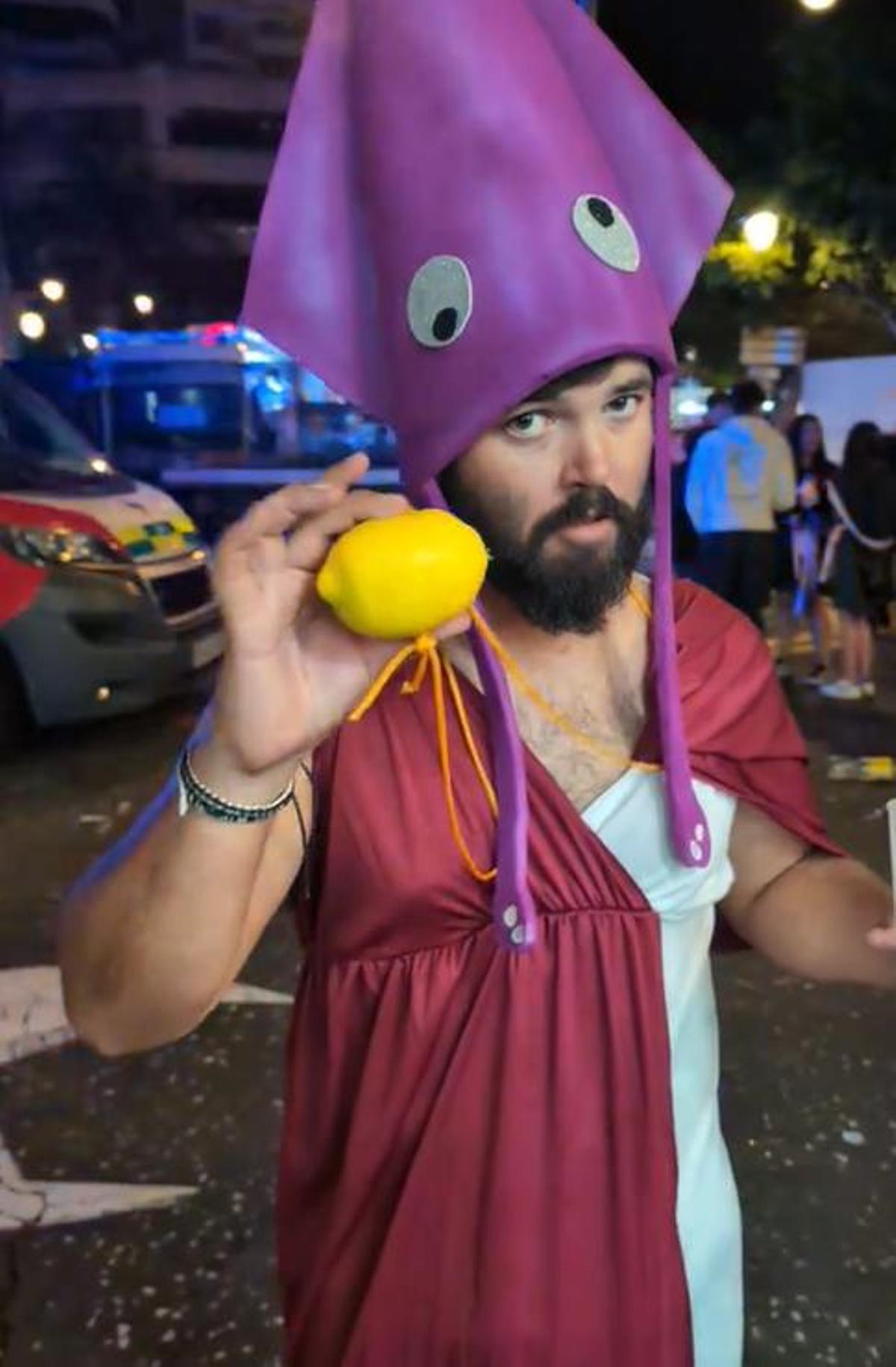 Disfraz de calamar a la roma