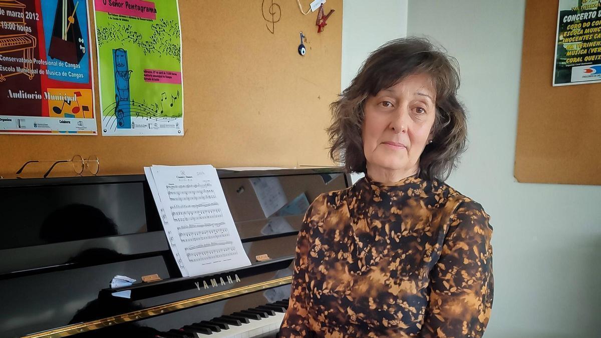 María Jesús Torres (Gondomar, 1961) no Conservatorio de Cangas.
