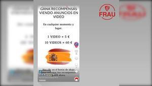 Imagen del anuncio publicado desde TikTok