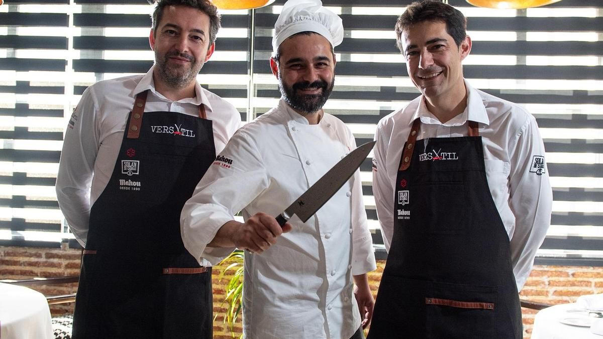 David, Álex y José Luis Hernández, Restaurante Versátil (Zarza de Granadilla).