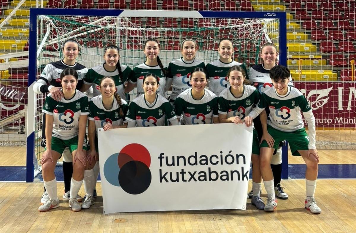 Formacion del Fundación Kutxabank Deportivo en un encuentro de la presente temporada.