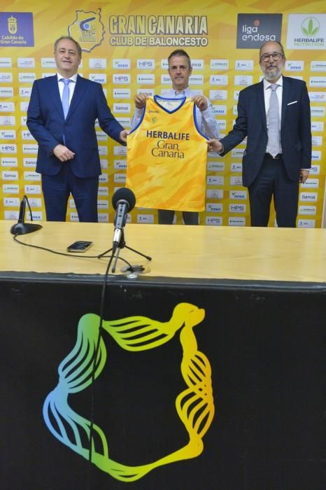 09-07-2020 LAS PALMAS DE GRAN CANARIA. Presentación oficial de Willy Villar y Porfi Fisac, nuevos director deportivo y entrenador del Herbalife Gran Canaria. Fotógrafo: ANDRES CRUZ  | 09/07/2020 | Fotógrafo: Andrés Cruz