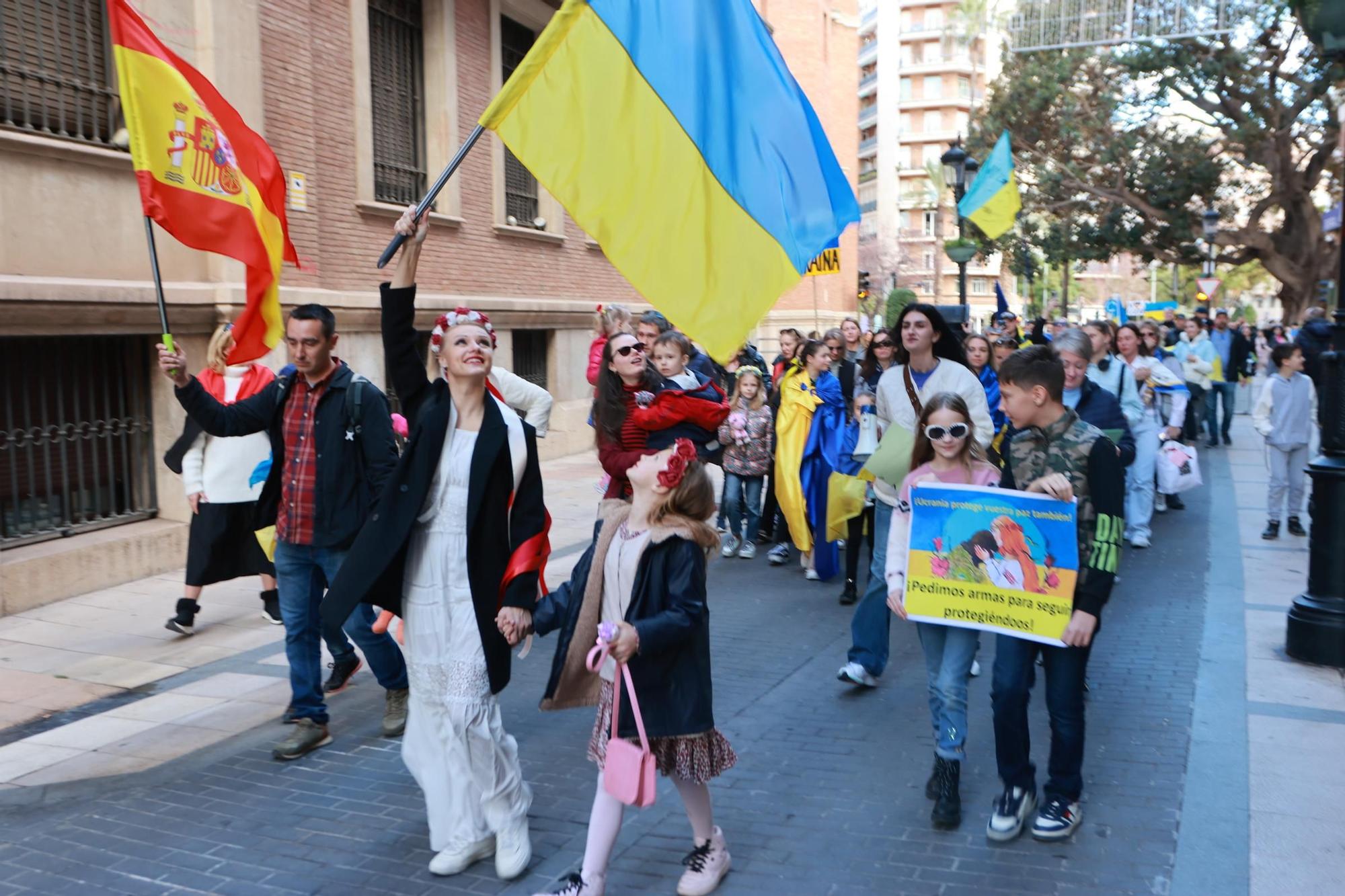 Cientos de castellonenses se manifestan por la paz en Ucrania