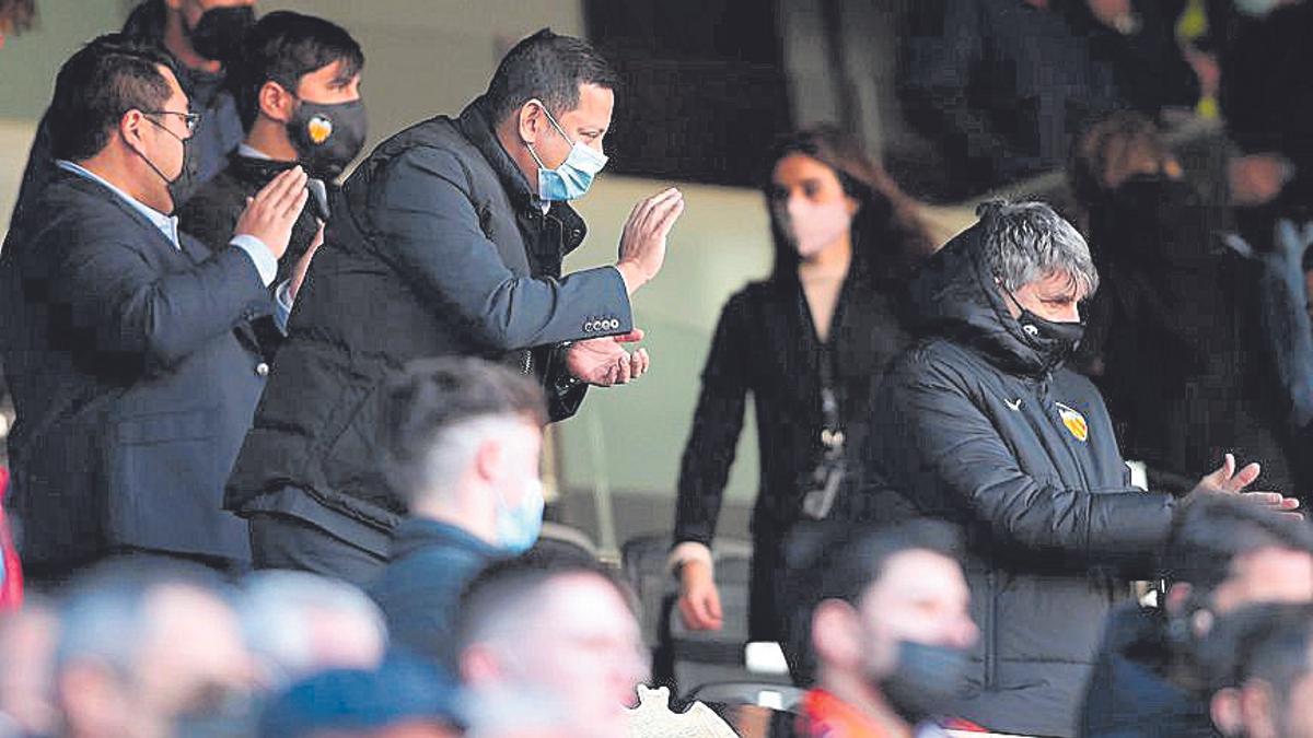 Anil, en el Palco de Mestalla