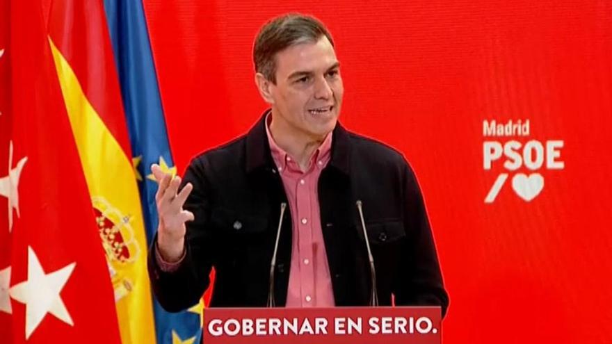 Pedro Sánchez dice que Madrid ha sufrido con Ayuso &quot;un gobierno fallido&quot;