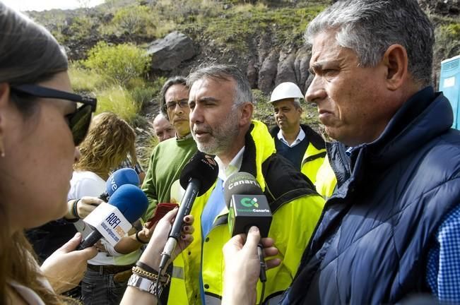 VISITA OBRAS REPARACION CARRETERA AGAETE LA ALDEA