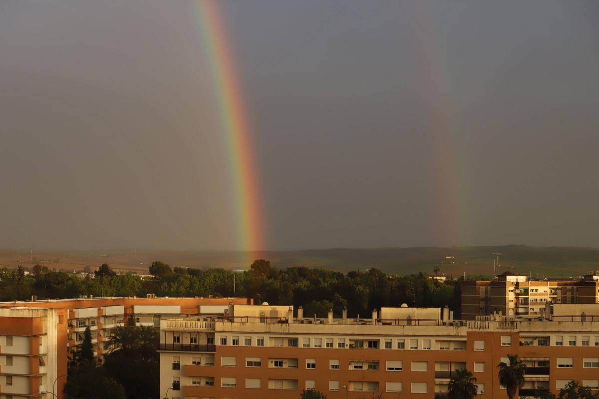 El espectacular doble arcoiris que ha cruzado Córdoba