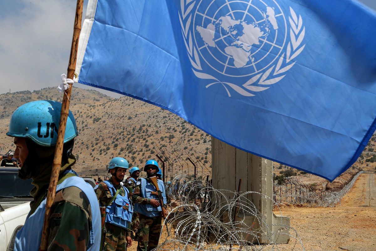 Cascos azules de la Fuerza Interina de Naciones Unidas para Líbano (FINUL) en los alrededores de la ciudad libanesa de Kfarchuba, cerca de la Línea Azul. Cascos azules de la Fuerza Interina de Naciones Unidas para Líbano (FINUL) en los alrededores de la ciudad libanesa de Kfarchuba, cerca de la Línea Azul.