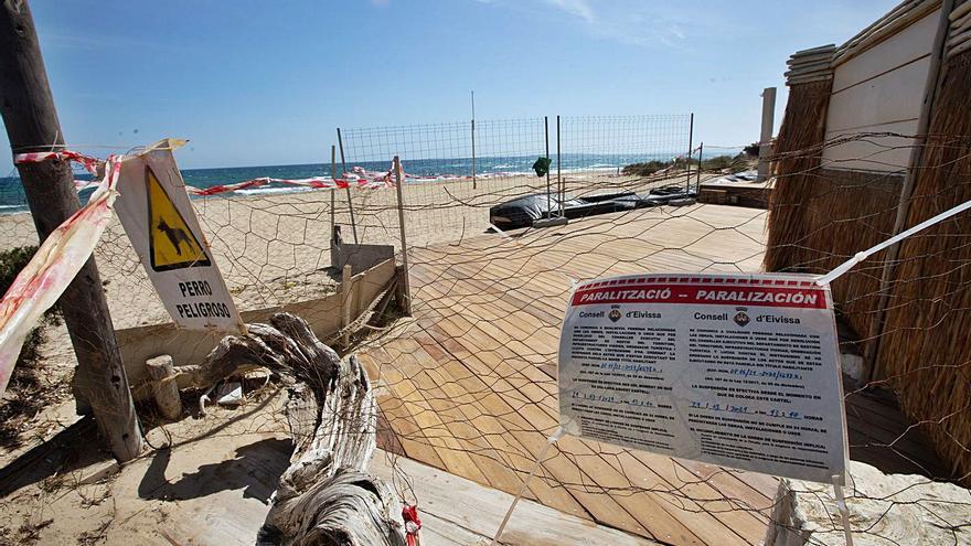 El Consell paraliza las obras de reforma de un chiringuito de Ibiza sin autorización