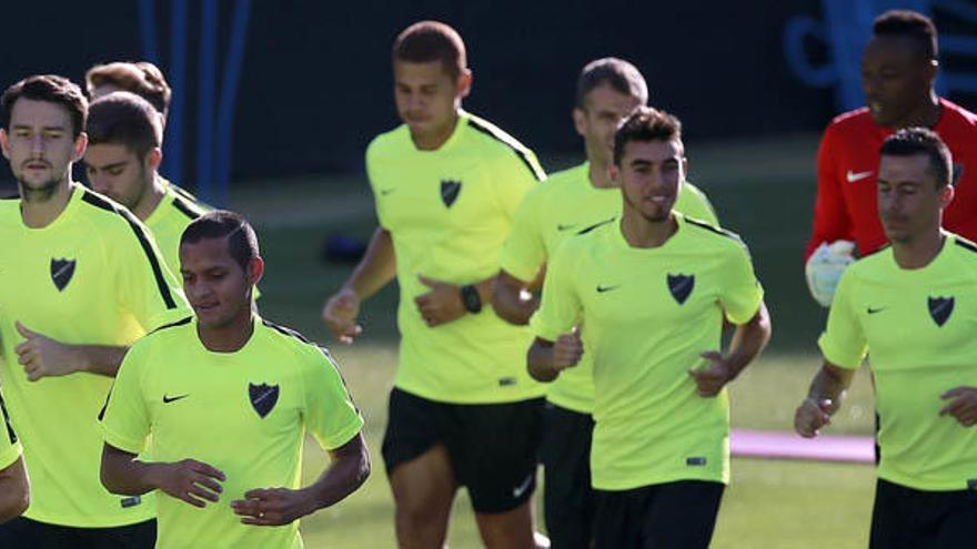 Rosales y Horta, ayer en La Rosaleda.