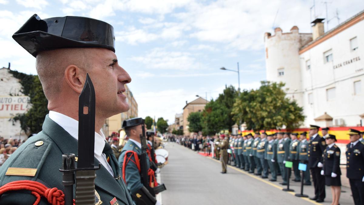 Luis Valcarce, en el día de la Guardia Civil en Utiel, antes de recibir la medalla al mérito.