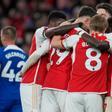 Los jugadores del Arsenal celebrando la victoria ante el Chelsea