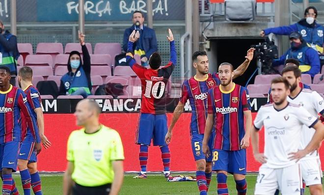 Las imágenes del partido del FC Barcelona contra el Osasuna de LaLiga Santander disputado en el Camp Nou, Barcelona.