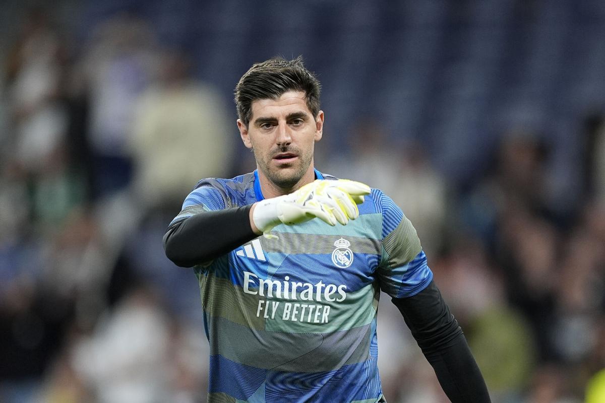 Thibaut Courtois en un partido con el Real Madrid