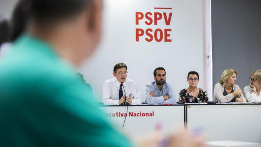 Ximo Puig en la Ejecutiva Nacional del PSPV celebrada hoy