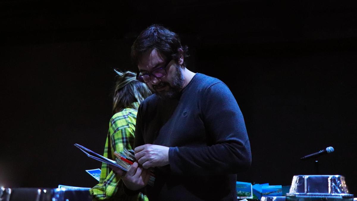 Juan y Lucía, durante el ensayo