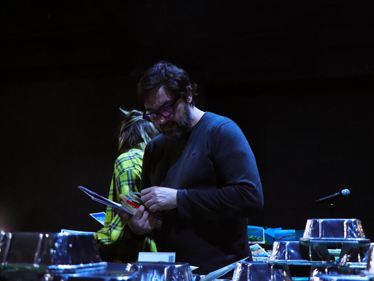 Juan y Lucía, durante el ensayo