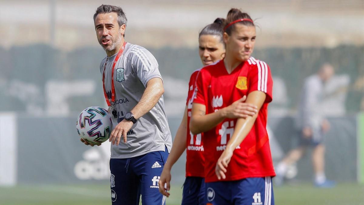 La selección durante un entrenamiento