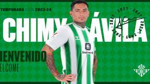 Chimy Ávila es anunciado por el Betis, el fichaje más llamativo de la noche de cierre del mercado