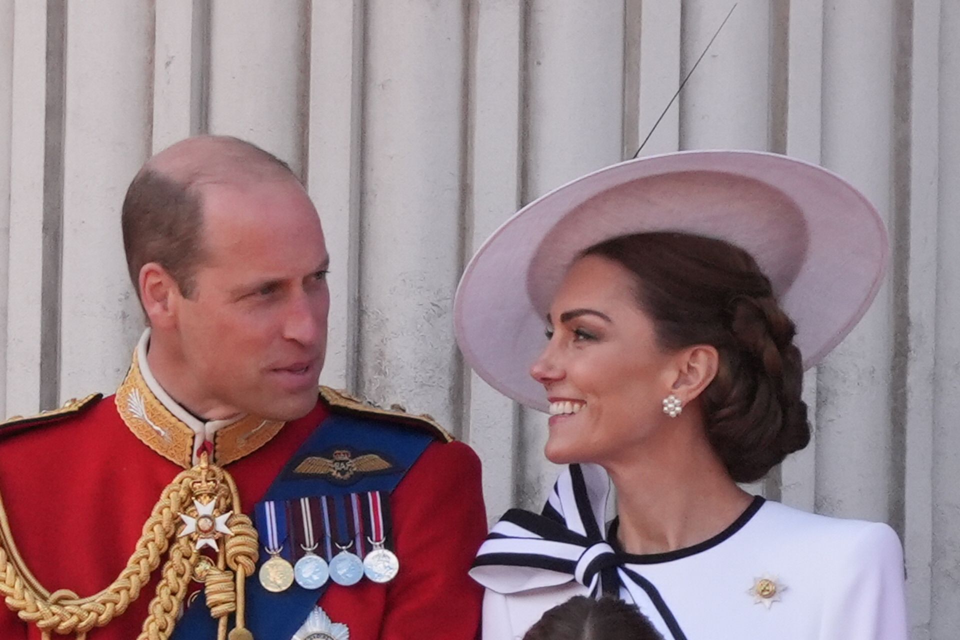Kate Middleton y el príncipe Guillermo en el  Trooping the Colour 2024