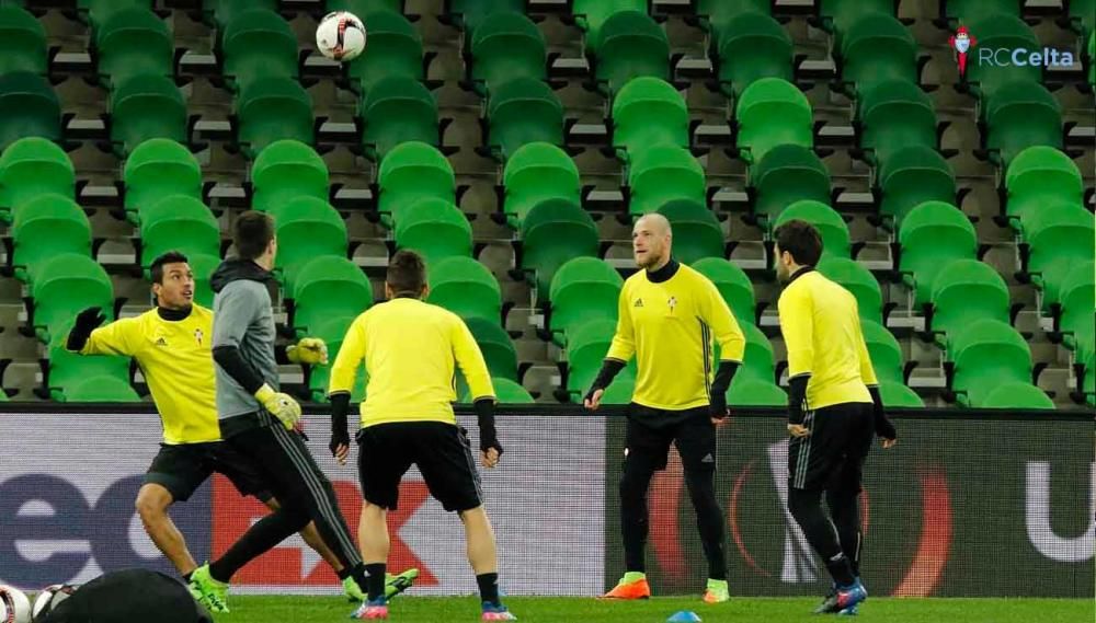 El Celta ya pisa el Krasnodar Stadium