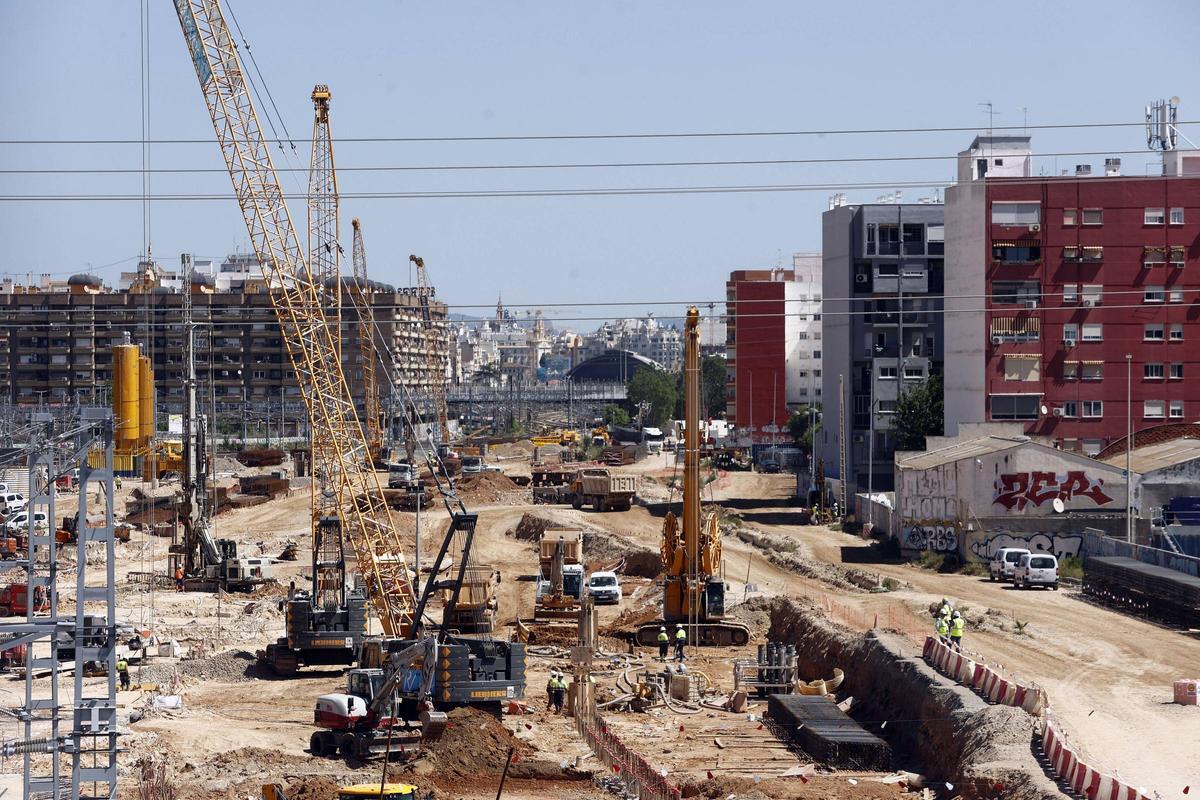 Obras del canal de acceso sur a València