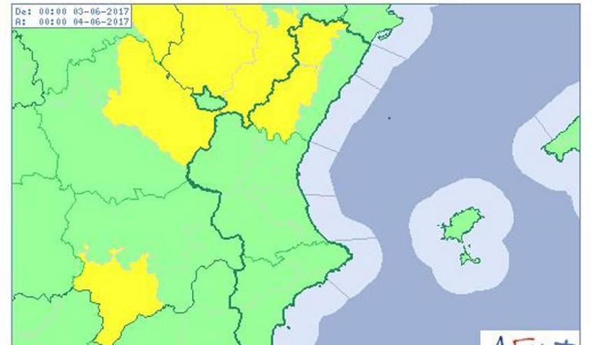 Alerta amarilla por tormentas en el interior de Castellón