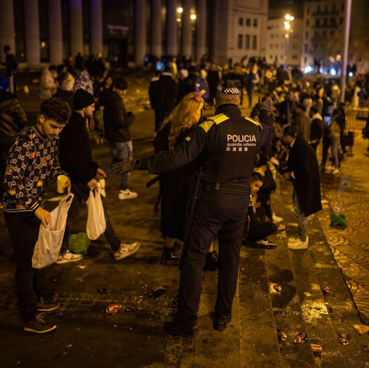 BCN viu una intensa Nit de Cap d’Any de celebracions i control policial