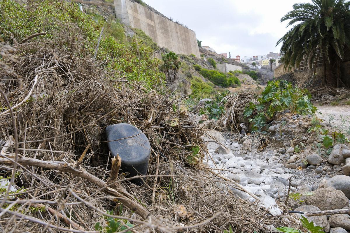 Destrozos de la borrasca Therese en el Guiniguada, cuatro meses después