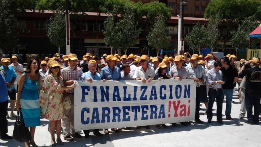 Una de las concentraciones de protesta en Coín.