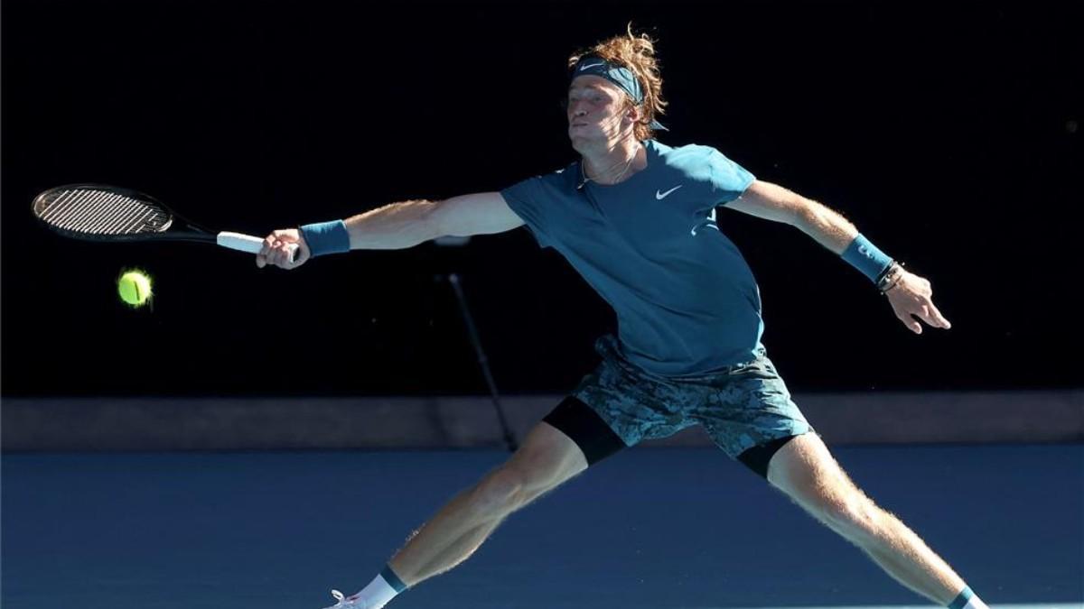 Andrey Rublev, durante el Open de Australia.