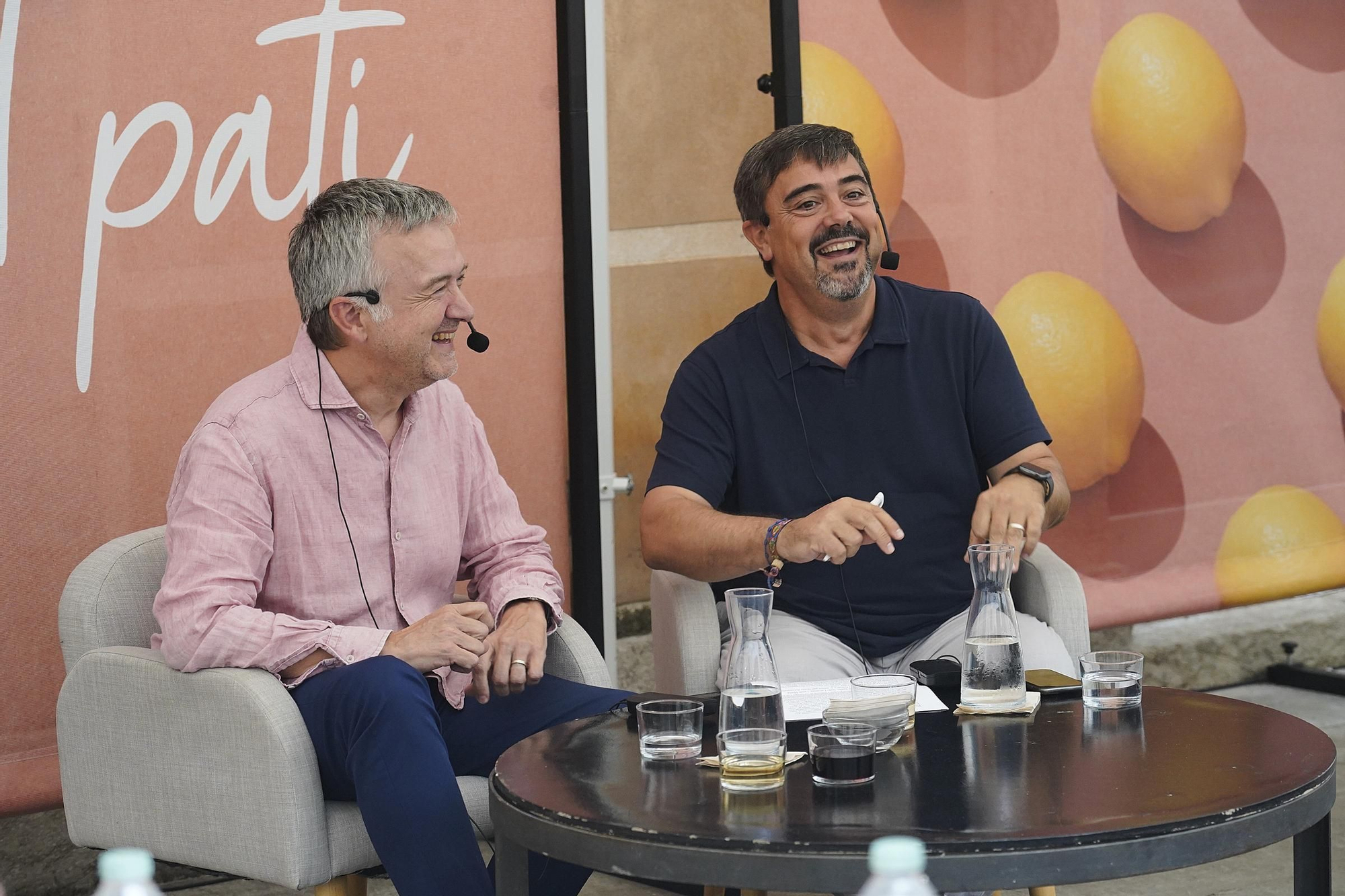 Les fotos de la trobada entre Edmon Roch i Alfonts Petit per destapar anècdotes en el rodatge de pel·lícules