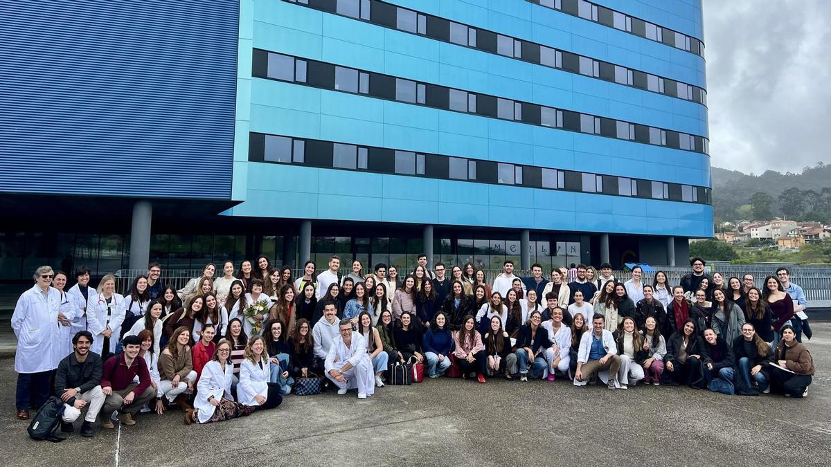 Acto de despedida con los estudiantes en el Álvaro Cunqueiro