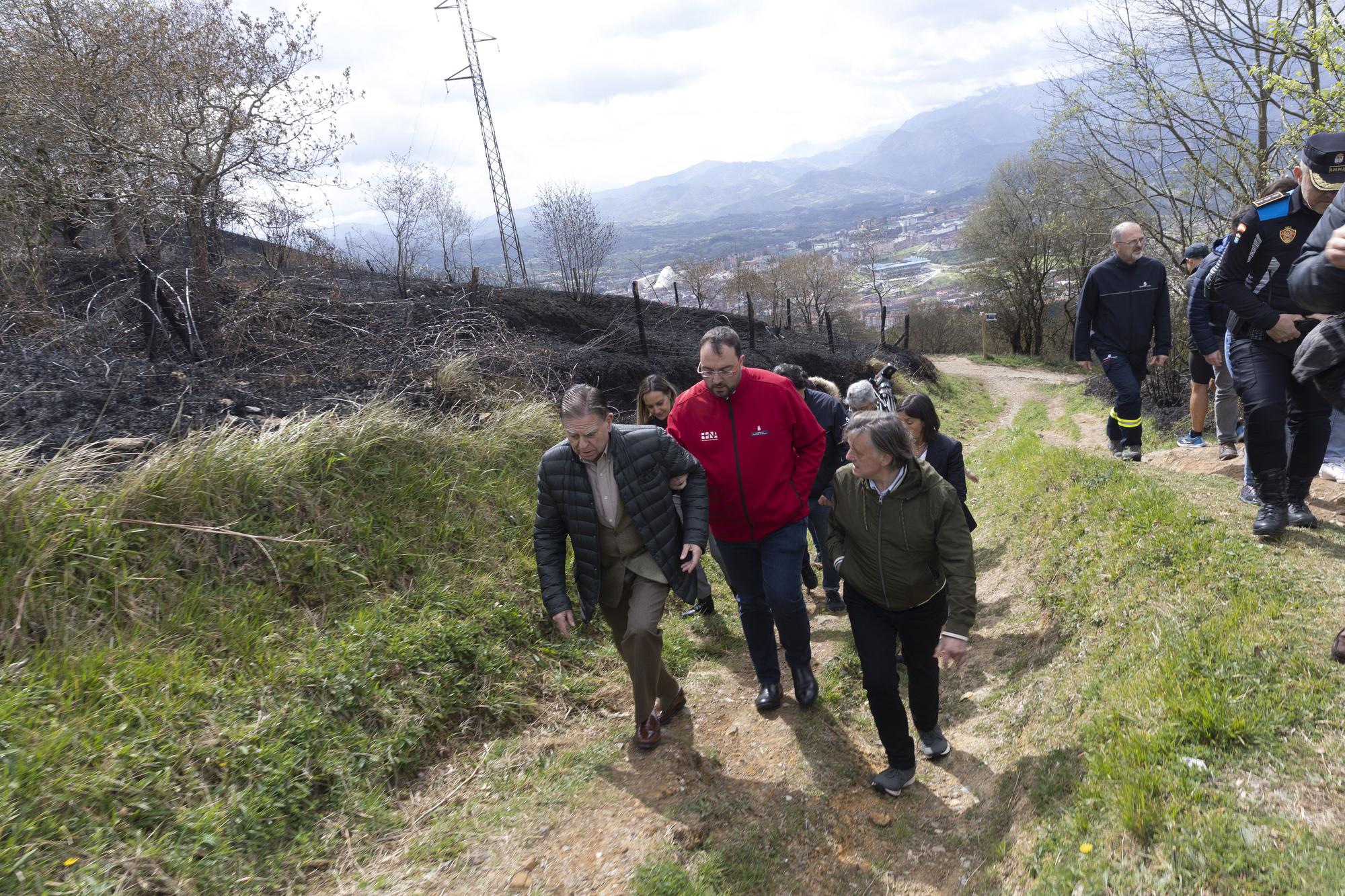 El Naranco, devastado por las llamas.