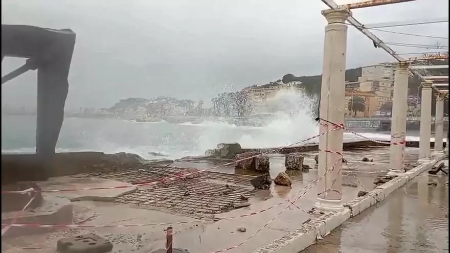 Borrasca Leonardo en Málaga: así estaban los Baños del Carmen