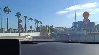 Cuatro heridos en un choque múltiple en la Avenida Marítima de Las Palmas de Gran Canaria