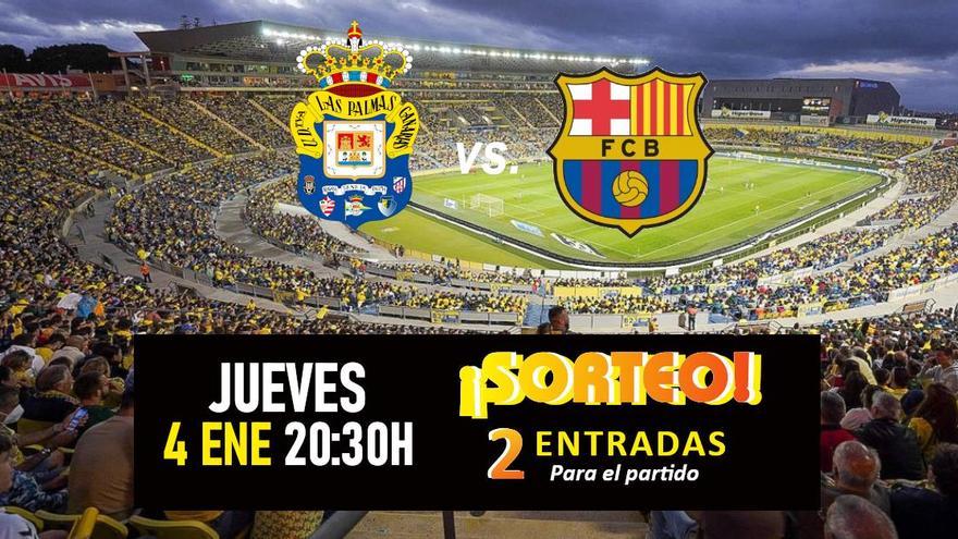 LA PROVINCIA sortea entre sus usuarios registrados, dos entradas para el partido de la UD Las Palmas contra el Barça
