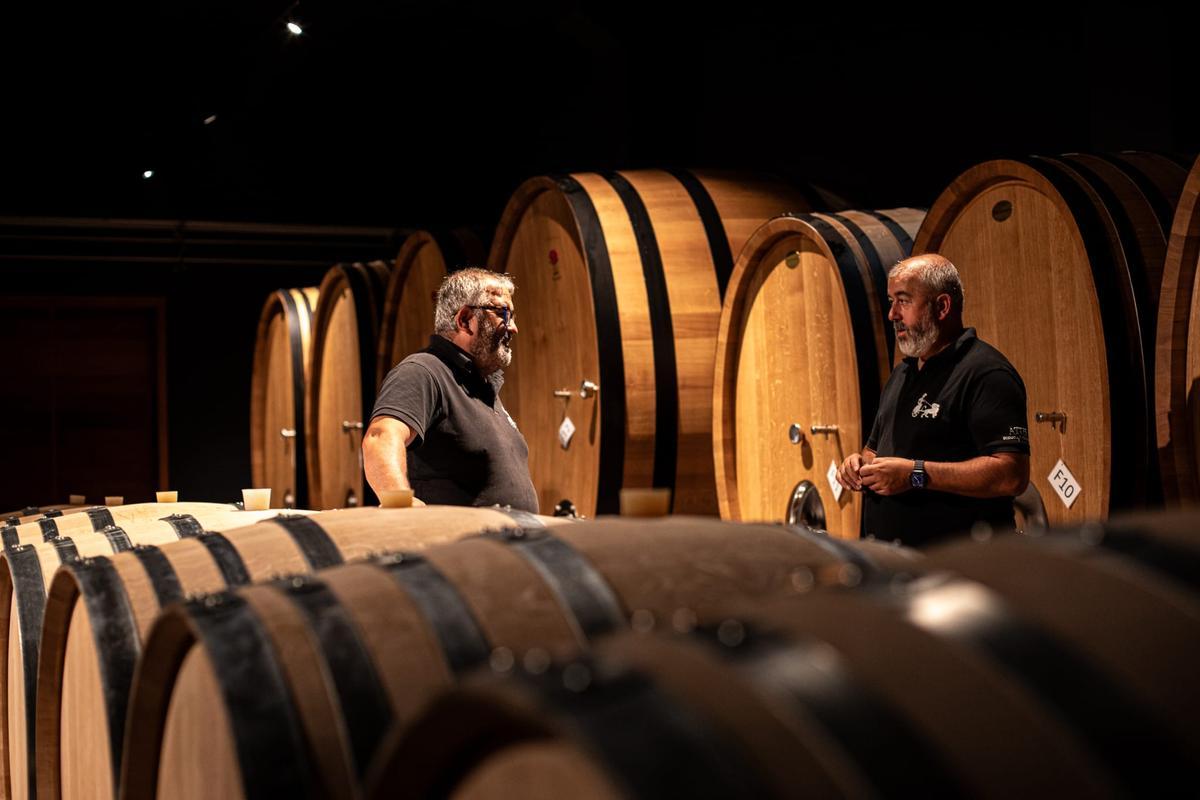 El interior de la bodega asentada en Meaño.