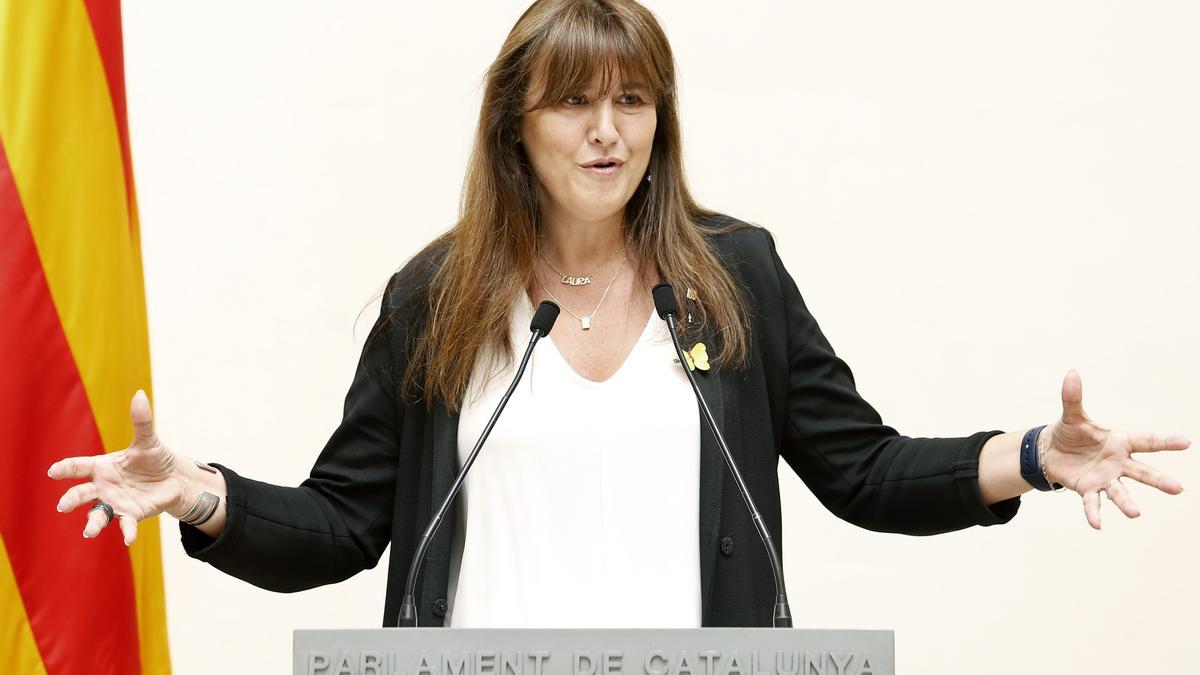 La presidenta del Parlament, Laura Borràs.