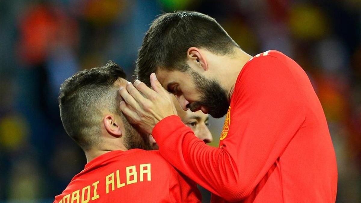 Jordi Alba y Pique son titulares ante Rusia