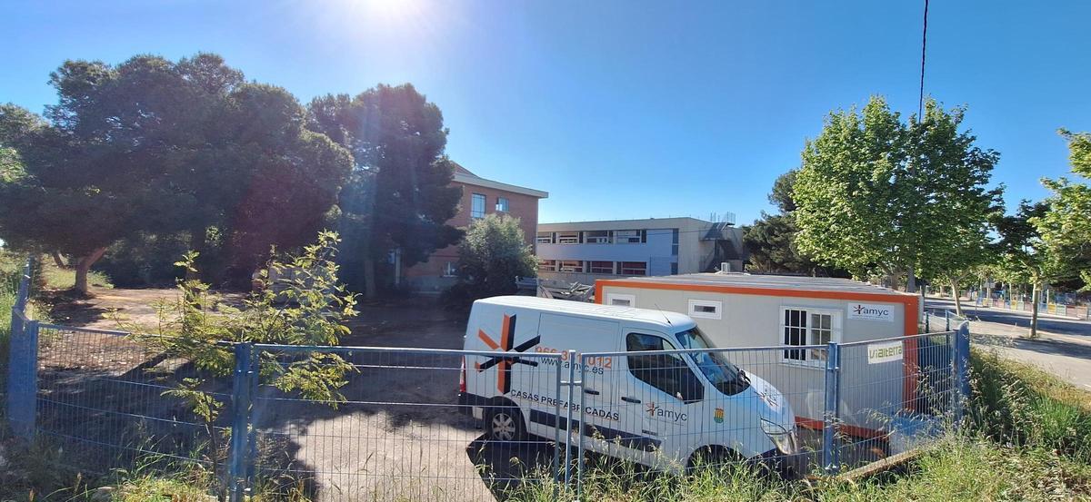 Primeros trabajos en la parcela del IES Pere Maria de Benidorm