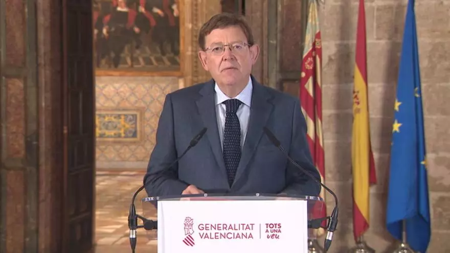 Declaración institucional de Ximo Puig