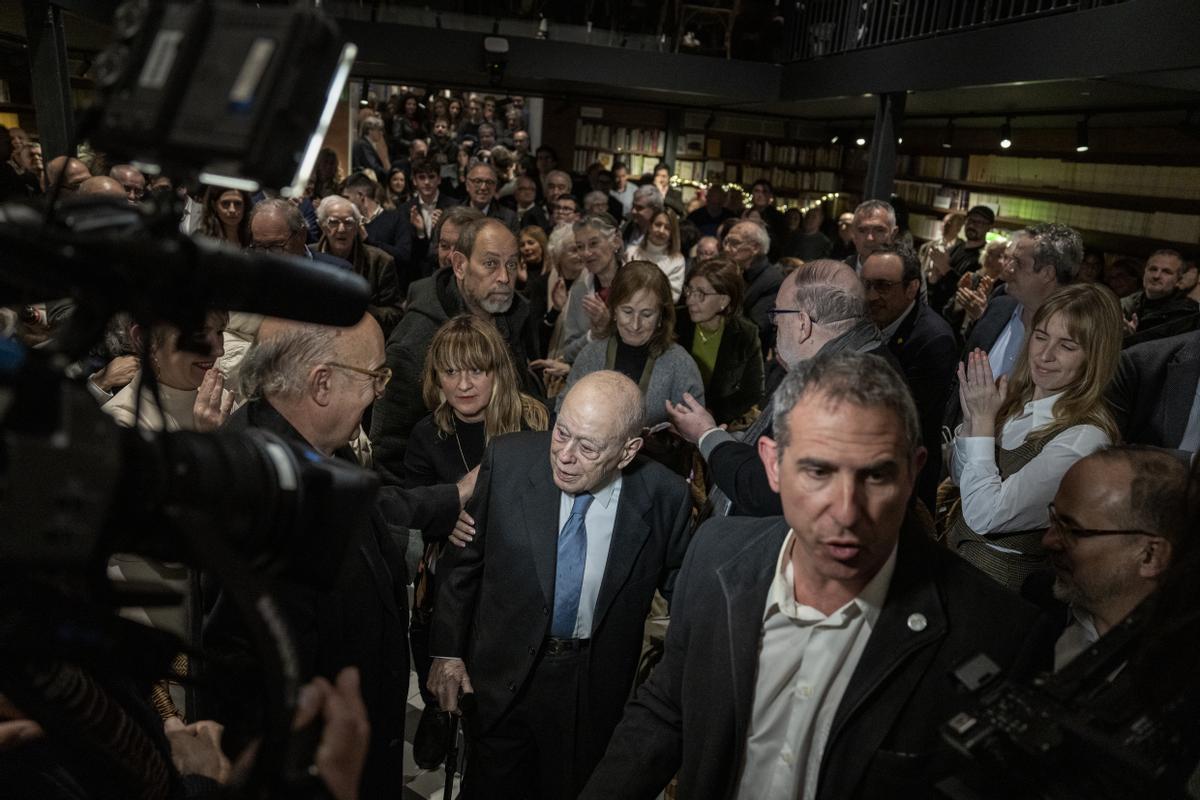 Jordi Pujol, en la presentación de una reedición de ’Dels turons a l’altra banda del riu’, en Barcelona.