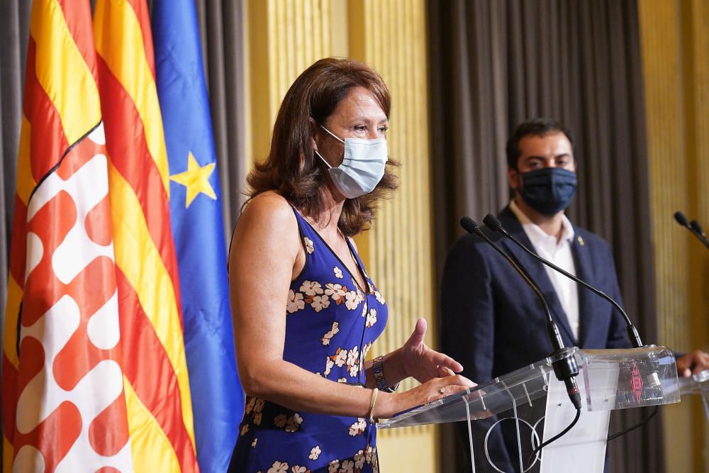 Presentació de l''acord entre JxCat i ERC a l''Ajuntament de Girona