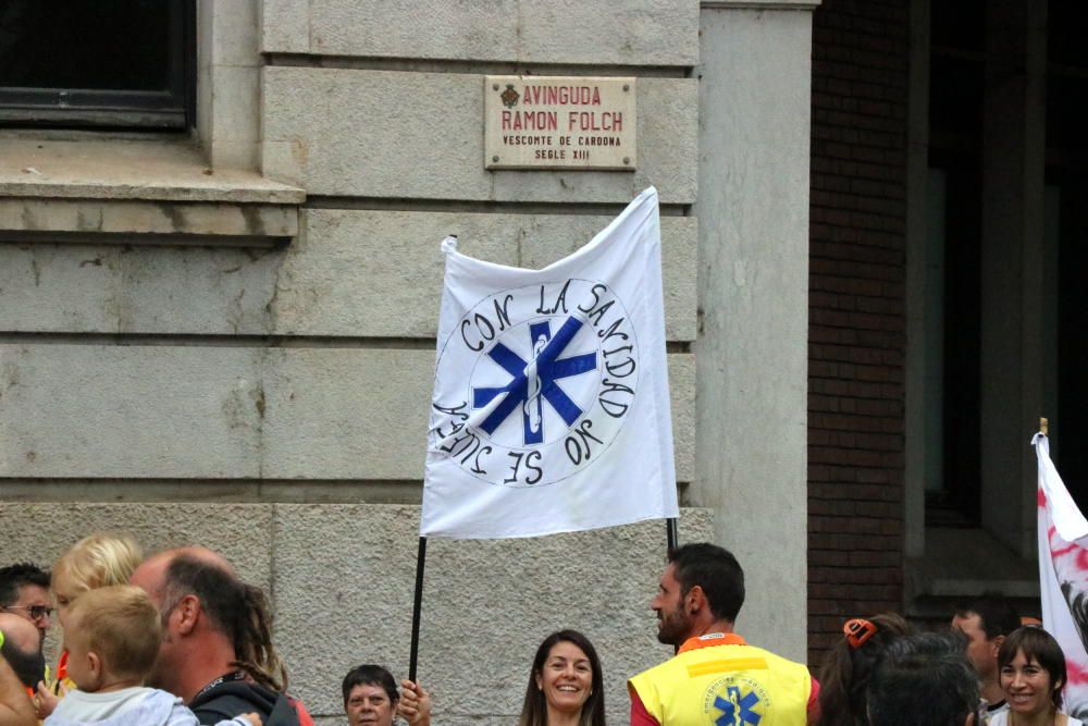 Manifestació dels treballadors del TSC a Girona